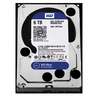 Western Digital interní pevný disk, WD Blue, 3.5&quot;, SATA III, 6TB, 6000GB, WD60EZRZ