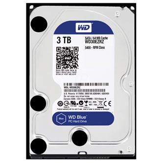 Western Digital interní pevný disk, WD Blue, 3.5&quot;, SATA III, 3TB, 3000GB, WD30EZRZ