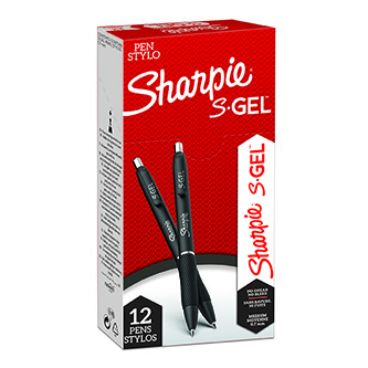 Sharpie, gelové pero S-Gel, černé, 12ks, 0.7mm