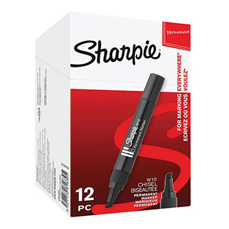 Sharpie, popisovač W10, černý, 12ks, 1.5-5mm, permanentní