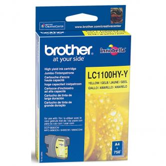 Brother originální ink LC-1100HYY, yellow, 750str., high capacity, Brother DCP-6690CW, MFC-6490CW