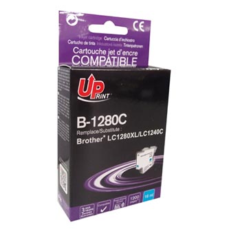 UPrint kompatibilní ink s LC-1280XLC, cyan, 1200str., 12ml, B-1280C, high capacity, pro Brother MFC-J6910DW