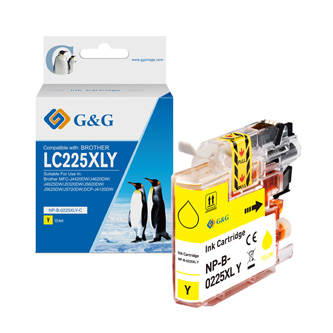 G&G kompatibilní ink s LC-225XLY, yellow, 1200str., NP-B-0225XLY, pro Brother MFC-J4420DW, MFC-J4620DW