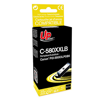 UPrint kompatibilní ink s PGI-580PGBK XXL, black, 25.7ml, C-580XXLB, very high capacity, pro Canon PIXMA TR7550, TR8550, TS6150, T