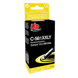 UPrint kompatibilní ink s CLI-581Y XXL, yellow, 11.7ml, C-581XXLY, very high capacity, pro Canon PIXMA TR7550, TR8550, TS6150, TS8
