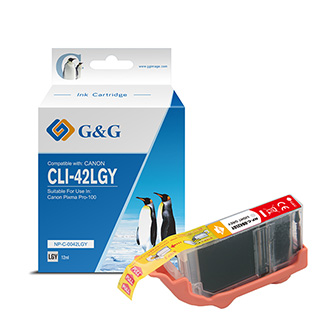 G&G kompatibilní ink s CLI-42LGY, light grey, NP-C-0042LGY, pro Canon Pixma Pro-100