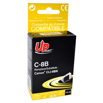 UPrint kompatibilní ink s CLI8BK, black, 14ml, C-8B, s čipem, pro Canon iP4200, iP5200, iP5200R, MP500, MP800