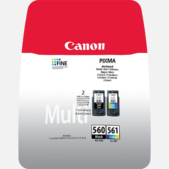 Canon originální ink PG560/CL561 multipack, black/color, 3713C006, Canon 2-pack Pixma TS5350
