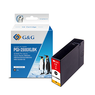 G&G kompatibilní ink s PGI 2500XL, black, NP-C-2500XLBK/C, pro Canon MAXIFY iB4050, MB5050, MB5350