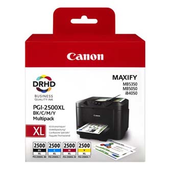 Canon originální ink PGI-2500XL Bk/C/M/Y multipack, black/color, 9254B004, Canon MAXIFY iB4050, MB5050, MB5350