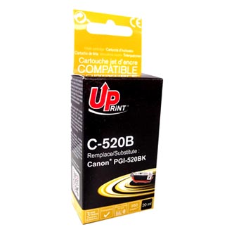 UPrint kompatibilní ink s PGI520BK, black, 20ml, C-520B, s čipem, pro Canon iP3600, 4600, MP620, 630, 980