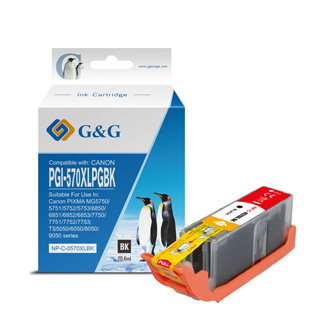 G&G kompatibilní ink s PGI-570XLBK, black, NP-C-0PG570XLBK, pro Canon PIXMA MG5700, MG5750, MG5751, MG5752, MG5753, MG68