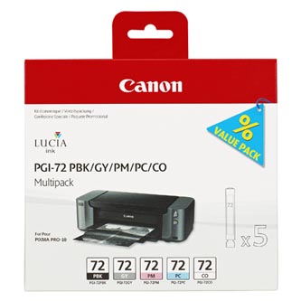 Canon originální ink PGI72, PBK/GY/PM/PC/CO, 6403B007, Canon PIXMA Pro-10