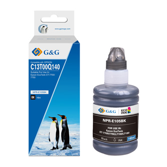 G&G kompatibilní ink s C13T00Q140, black, NPR-E105BK, pro Epson EcoTank ET-7700, ET-7750