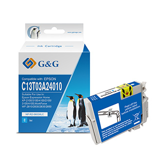 G&G kompatibilní ink s C13T03A24010, cyan, NP-R-0603XLC, pro Epson Expression Home XP-2100, 3100, 4100, 2105, 3105, 4