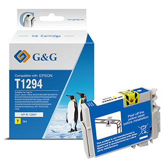 G&G kompatibilní ink s T1294, yellow, NP-R-1294Y, pro Epson Stylus office B42WD, BX305F, BX305FW, BX320FW, BX5