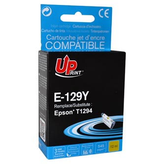 UPrint kompatibilní ink s C13T12944010, T1294, yellow, 10ml, E-129Y, pro Epson Stylus SX420W, 425W, Stylus Office BX305F, 320FW