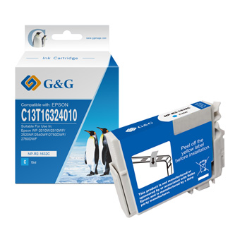 G&G kompatibilní ink s C13T16324012, cyan, NP-R-1632XLC, pro Epson WorkForce WF-2540WF, WF-2530WF, WF-2520NF, WF-2010