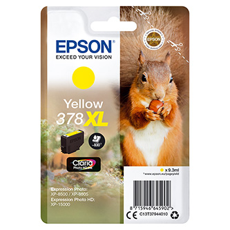 Epson originální ink C13T37944010, 378XL, yellow, 9,3ml, Epson XP-15000
