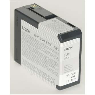 Epson originální ink C13T580900, light light black, 80ml, Epson Stylus Pro 3800