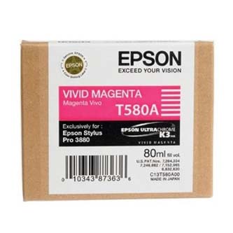 Epson originální ink C13T580A00, vivid magenta, 80ml, Epson Stylus Pro 3800