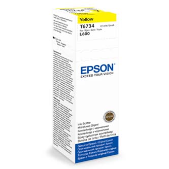 Epson originální ink C13T67344A, yellow, 70ml, Epson L800