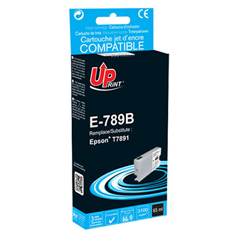 UPrint kompatibilní ink s C13T789140, T789, XXL, black, 3100str., 65ml, E-789B, pro Epson WorkForce Pro WF-5620DWF, WF-5110DW, WF-