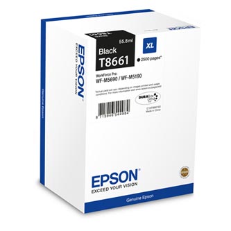 Epson originální ink C13T865140, T8651, XXL, black, 10000str., 221ml, 1ks, Epson WorkForce Pro WF-M5690DWF