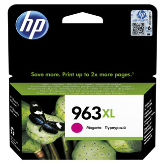 HP originální ink 3JA28AE, HP 963, magenta, 1600str., 22.92ml, high capacity, HP Officejet Pro 9010, 9012, 9014, 9015, 9016, 9019/