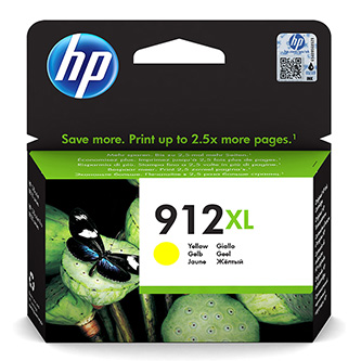 HP originální ink 3YL83AE#301, HP 912XL, yellow, blistr, 825str., high capacity, HP Officejet 8012, 8013, 8014, 8015 Officejet Pro