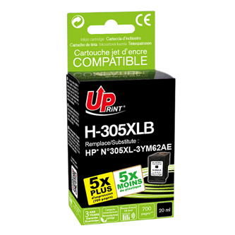 UPrint kompatibilní ink s 3YM62AE, black, 700str., H-305XLB, High yield, HP DeskJet 2300, 2710, 2720, Plus 4100
