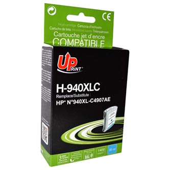 UPrint kompatibilní ink s C4907AE, HP 940XL, cyan, 35ml, H-940XL-C, pro HP Officejet Pro 8000, Pro 8500