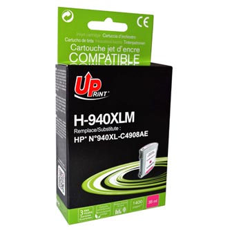 UPrint kompatibilní ink s C4908AE, HP 940XL, magenta, 35ml, H-940XL-M, pro HP Officejet Pro 8000, Pro 8500