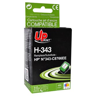 UPrint kompatibilní ink s C8766EE, HP 343, color, 19ml, H-343CL, pro HP Photosmart 325, 375, OJ-6210, DeskJet 5740