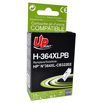 UPrint kompatibilní ink s CB317EE, CB322EE, HP 364, photo black, 12ml, H-364XL-PB, pro HP Photosmart B8550, C5380, D5460