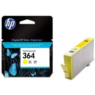 HP originální ink CB320EE, HP 364, yellow, blistr, 300str., HP Photosmart B8550, C5380, D5460