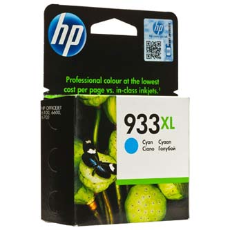 HP originální ink CN054AE, HP 933XL, cyan, 825str., HP Officejet 6100, 6600, 6700, 7110, 7610, 7510