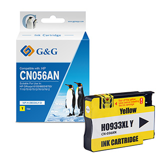 G&G kompatibilní ink s CN056AE, yellow, 825str., NP-H-0933XLY(HP932XL, pro HP Officejet 6100, 6600, 6700, 7110, 7610, 7510