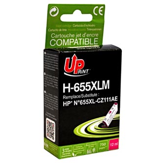 UPrint kompatibilní ink s CZ111AE, HP 655, magenta, 750str., 12ml, H-655XLM, pro HP Deskjet Ink Advantage 3525, 5525, 6525, 4615 e