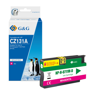 G&G kompatibilní ink s CZ131A, magenta, NP-H-0711M(HP711, pro HP DesignJet T120, T520
