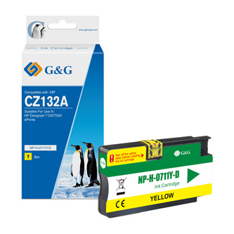G&G kompatibilní ink s CZ132A, yellow, NP-H-0711Y(HP711, pro HP DesignJet T120, T520