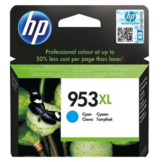 HP originální ink F6U16AE, HP 953XL, cyan, 1600str., 20ml, high capacity, HP OfficeJet Pro 8218,8710,8720,8730,8740