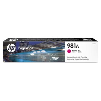 HP originální ink J3M69A, HP 981A, magenta, 6000str., 70ml, HP PageWide Enterprise Color 556, MFP 586