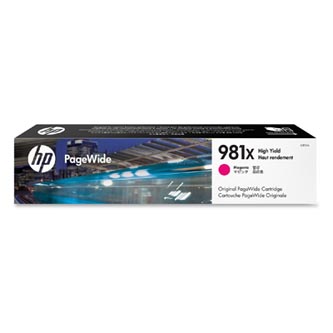 HP originální ink L0R10A, HP 981X, magenta, 10000str., 114.5ml, high capacity, HP PageWide MFP E58650, 556, Flow 586