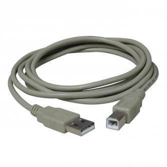 Kabel USB (2.0), USB A M- USB B M, 5m, šedý