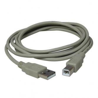 USB kabel (2.0), USB A samec - USB B samec, 5m, černý, Logo