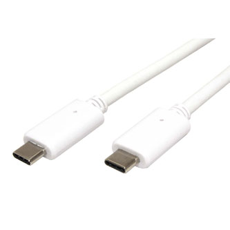 USB kabel (3.1), USB C samec - USB C samec, 1m, bílý, plastic bag, USB Power Delivery