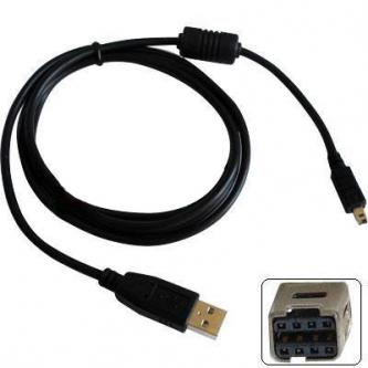 Logo USB kabel (2.0), USB A samec - 8-pin samec, 26726, 1.8m, černý, MINOLTA