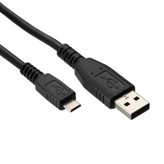 Kabel USB (2.0), USB A M- USB micro M, 0.6m, černý, Logo
