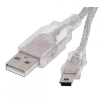 Kabel USB (2.0), USB A M- USB mini M (5 pin), 0.6m, černý, Logo, blistr